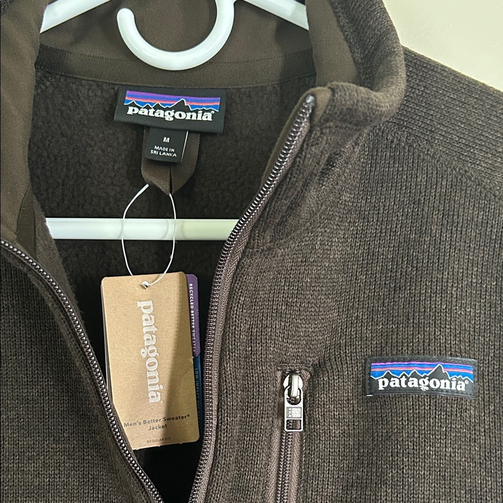 Patagonia Men's Better Sweater, Full Zip, Brown, Medium, No logos